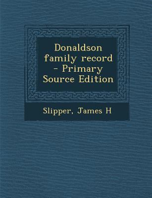 Donaldson Family Record 128967213X Book Cover