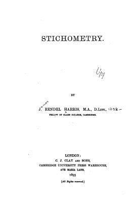 Stichometry 1534841199 Book Cover