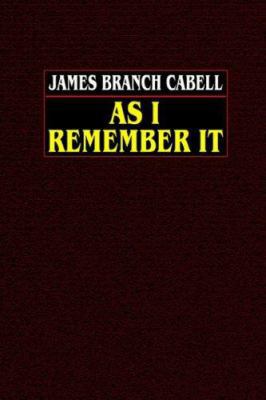 As I Remember It 0809530643 Book Cover