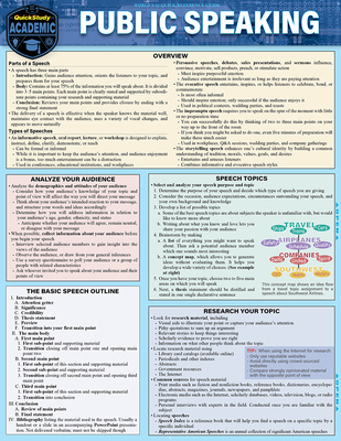 Public Speaking: Quickstudy Laminated Reference... 1423224337 Book Cover