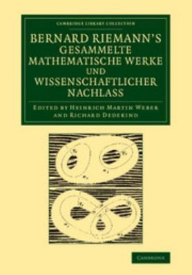 Bernard Riemann's Gesammelte Mathematische Werk... [German] 110805935X Book Cover