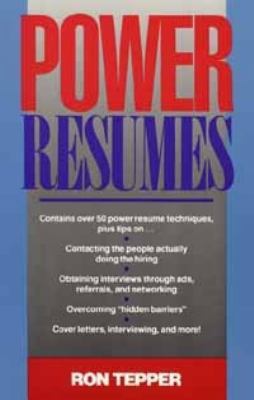 Power Resumes 0471504130 Book Cover