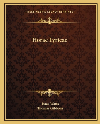 Horae Lyricae 1162593504 Book Cover