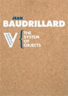 The System of Objects (Radical Thinkers) 1844670538 Book Cover