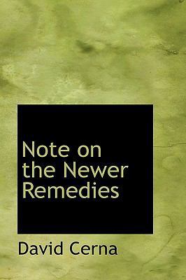 Note on the Newer Remedies 055495995X Book Cover