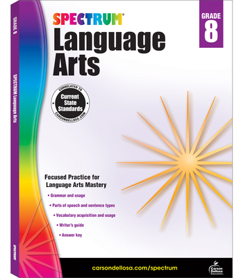 Spectrum Language Arts, Grade 8 148381212X Book Cover