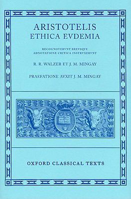 Aristotelis Ethica Evdemia 0198145756 Book Cover
