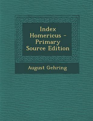 Index Homericus [Latin] 1294891138 Book Cover