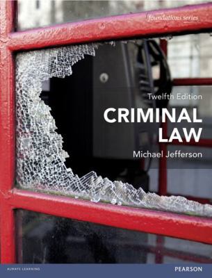 Criminal Law: Uk Edition 1292062908 Book Cover