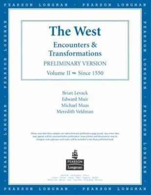 West Vol 1 : Encounters and Transformations 0321188101 Book Cover