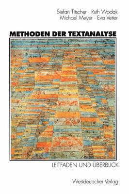 Methoden Der Textanalyse: Leitfaden Und Überblick [German] 353113034X Book Cover