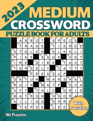 2023 Medium Crossword Puzzle Book For Adults Wi... B0C12BW56P Book Cover