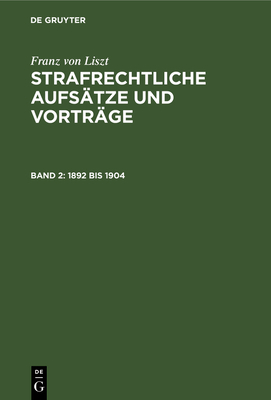 1892 Bis 1904 [German] 3112467590 Book Cover