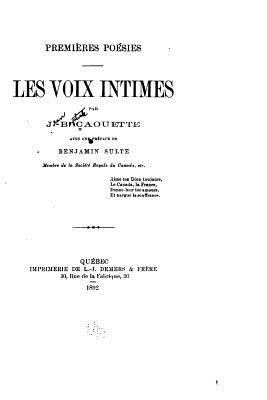 Les Voix Intimes [French] 1534654658 Book Cover