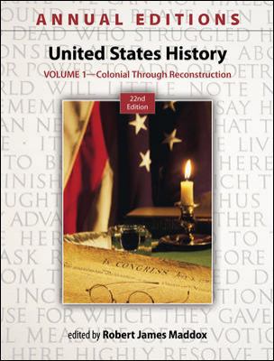 Annual Editions: United States History, Volume ... 0078051142 Book Cover