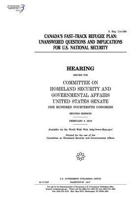 Canada's fast-track refugee plan: unanswered qu... 1974654575 Book Cover