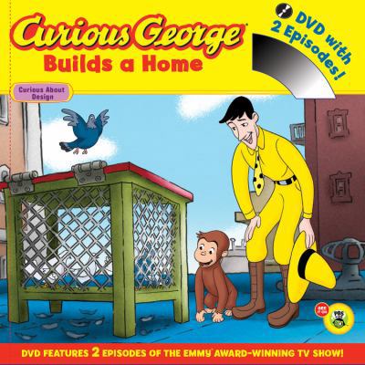 Curious George Builds a Home Book and DVD [With... B00BQAS36Q Book Cover