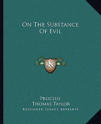On The Substance Of Evil 1162909196 Book Cover