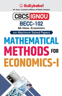 BECC-102 Mathematical Methods for Economics-I 8194577365 Book Cover