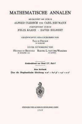 Über Die Diophantische Gleichung Ax4+bx2y2+cy4=ez2 [German] 366228099X Book Cover