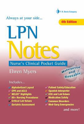 LPN Notes: Nurse's Clinical Pocket Guide 080365796X Book Cover