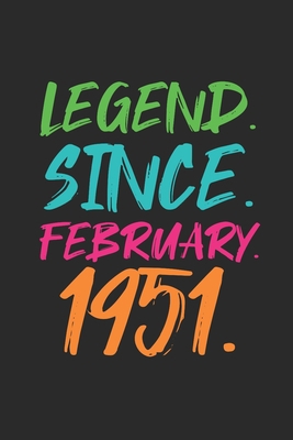 Legend Since February 1951: Journal for Birthday Gift Idea - Graph Ruled Notebook