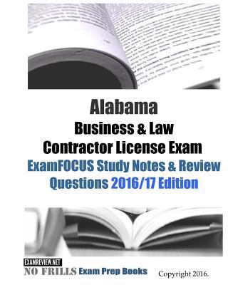 Alabama Business & Law Contractor License Exam ... 1530057450 Book Cover