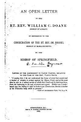 An Open Letter to the Rt. Rev. William C. Doane 1533034303 Book Cover