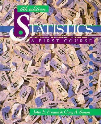 Statistics: A First Course 0130830240 Book Cover