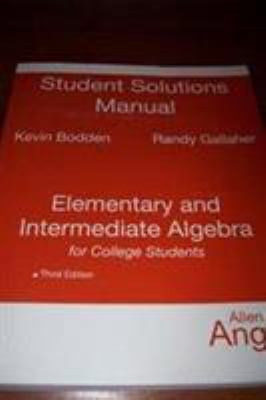 Student Solutions Manual for Elementary and Int... 0136147771 Book Cover