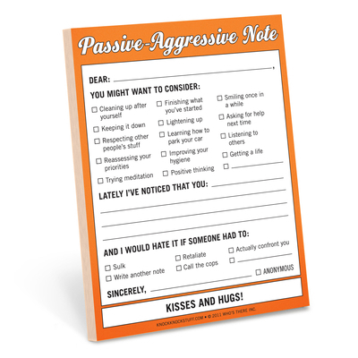 Passive-Aggressive Nifty Note Pad 1601063040 Book Cover