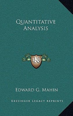 Quantitative Analysis 1163872121 Book Cover