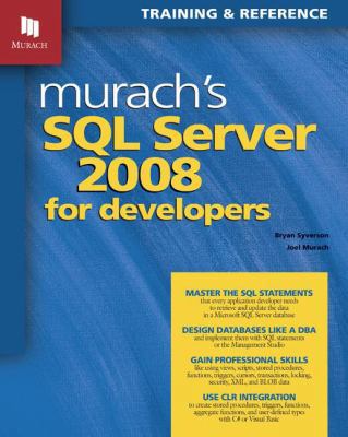 Murach's SQL Server 2008 for Developers 1890774510 Book Cover