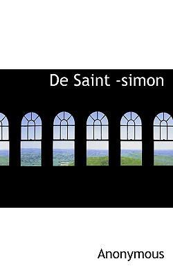 de Saint -Simon [French] 1117774244 Book Cover
