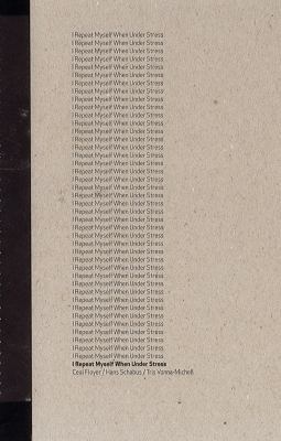 I Repeat Myself When Under Stress 0979199190 Book Cover