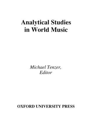 Analytical Studies in World Music 0195177886 Book Cover