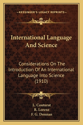 International Language And Science: Considerati... 1164057138 Book Cover