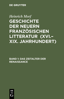 Das Zeitalter Der Renaissance [German] 3111123855 Book Cover