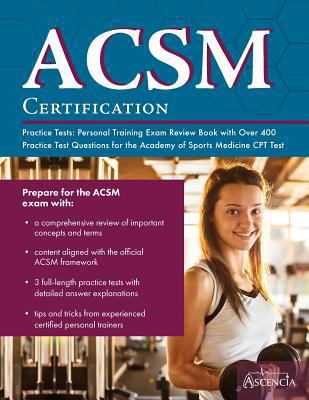 ACSM Certification Practice Tests: Personal Tra... 1635301440 Book Cover