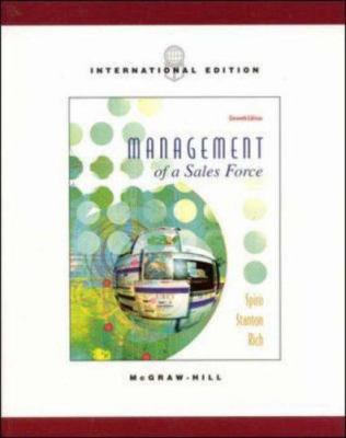 Management of a Sales Force 0072398876 Book Cover