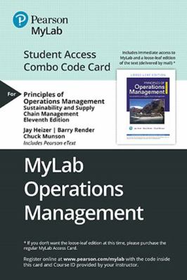 Mylab Operations Management with Pearson Etext ... 0135639115 Book Cover