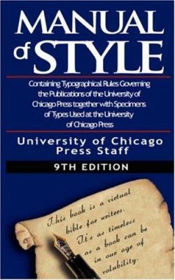 The Chicago Manual of Style by University 9562913961 Book Cover
