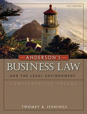 Anderson S Business Law and the Legal Environme... 0324786662 Book Cover