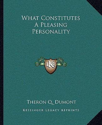 What Constitutes A Pleasing Personality 1162867221 Book Cover