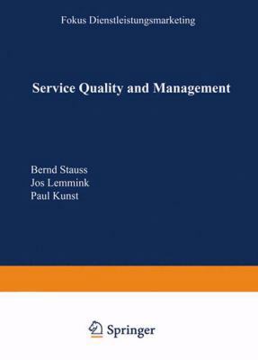 Service Quality and Management 3824467801 Book Cover