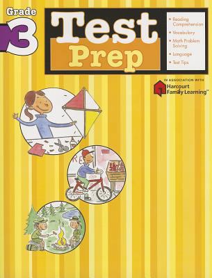 Test Prep: Grade 3 (Flash Kids Harcourt Family ... 1411403991 Book Cover