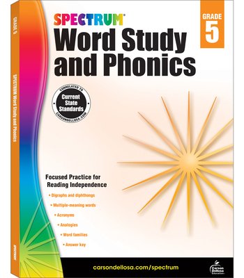 Spectrum Word Study and Phonics, Grade 5: Volum... 1483811867 Book Cover