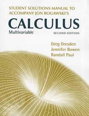 Student's Solutions Manual for Multivariable Ca... 1429255080 Book Cover