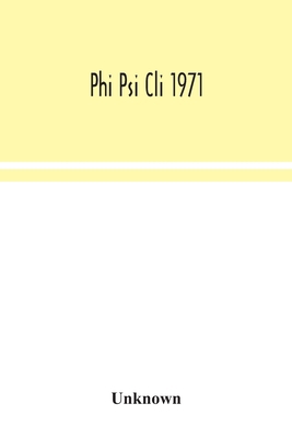 Phi Psi Cli 1971 9354043879 Book Cover