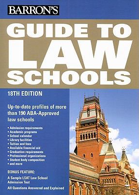 Barron's Guide to Law Schools, 2009, 18th Edition B0093MQOSS Book Cover